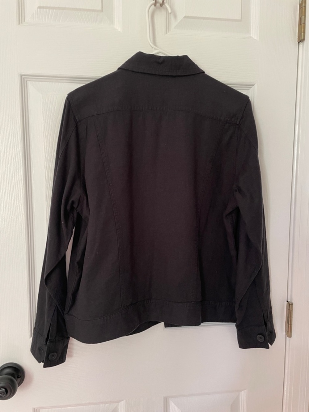NWOT Lucky Brand black linen blend chore jacket M - Picture 7 of 7